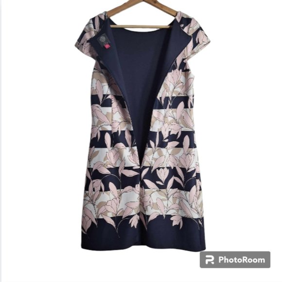 Vince Camuto Lined Sheath Dress with Cap Sleeves Size 8 - Picture 2 of 8